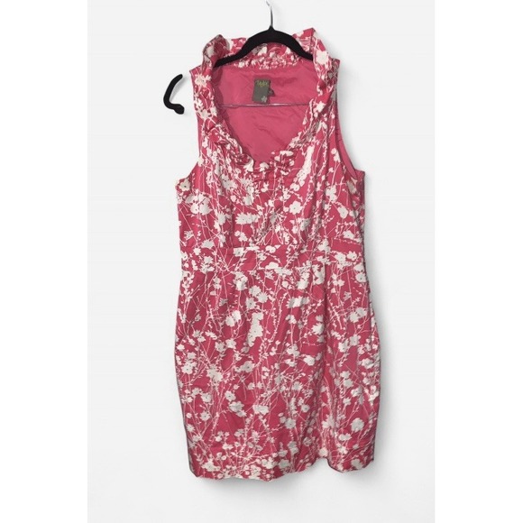 Size 14 Pink And White Floral A-Line Taylor Dress - Picture 1 of 5